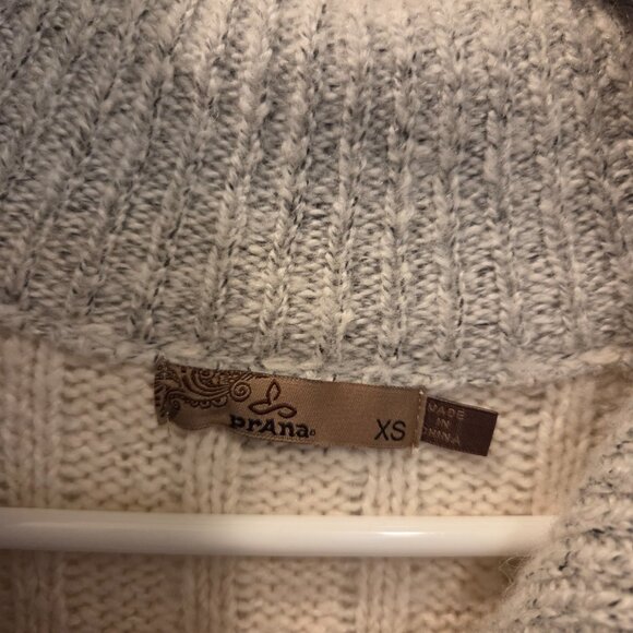 Prana Wool-Blend Cable Knit Sweater Jacket/Alpine Lodge Cardigan - XS - Picture 9 of 12